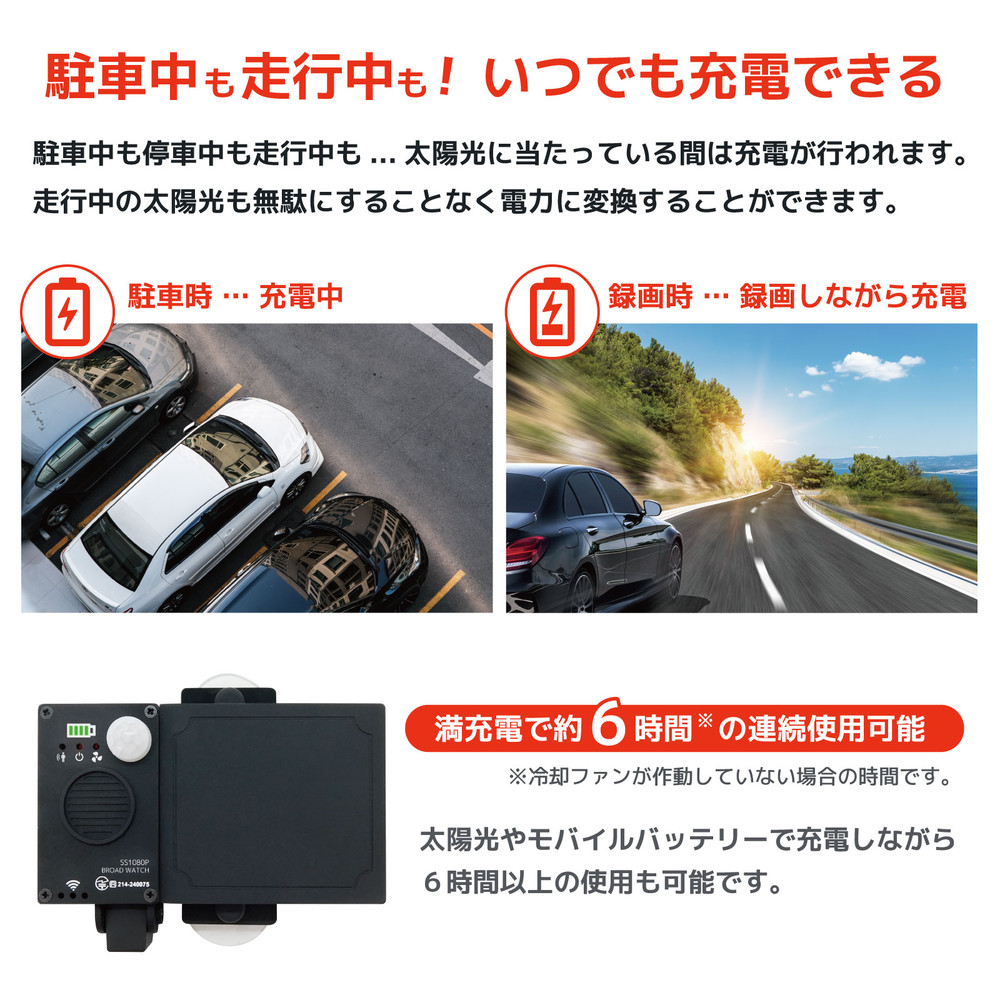 駐車中も走行中もいつでも充電できる!